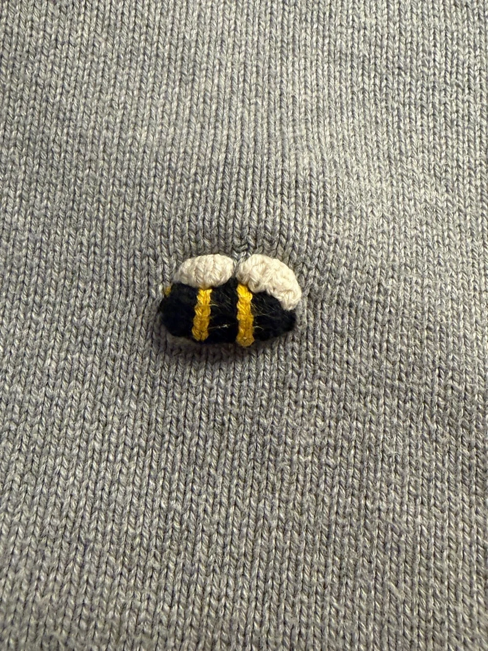 Gray Kids Bee Knit Blanket - Unbranded